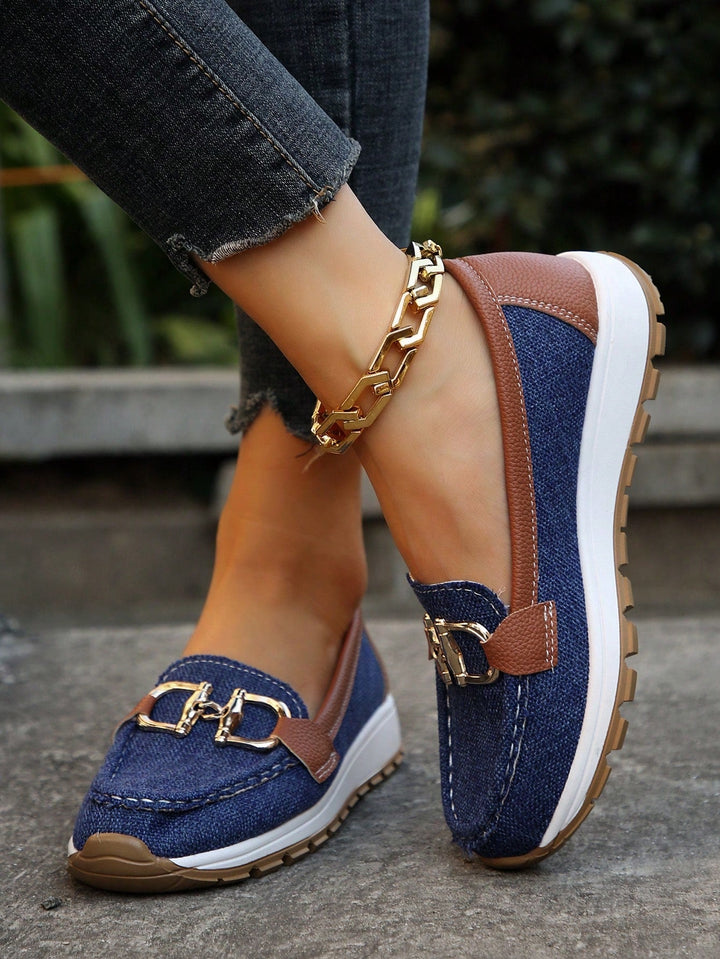 Lilly - Sleek Buckle Flat Loafers
