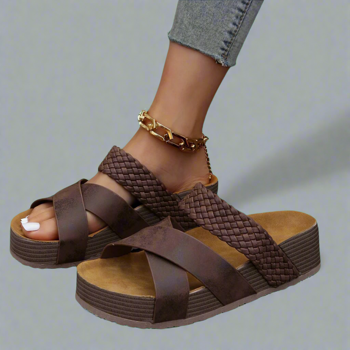Sophie | Chic and Cozy Wedge Sandals
