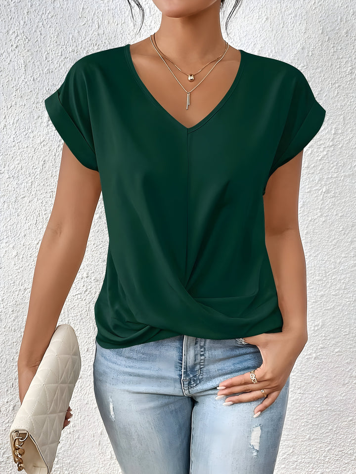 Maya | V-Neck Top with Twist Front Design