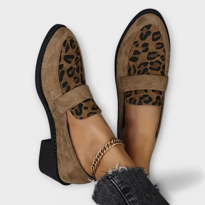 Gina | Chic Leopard Print Loafers