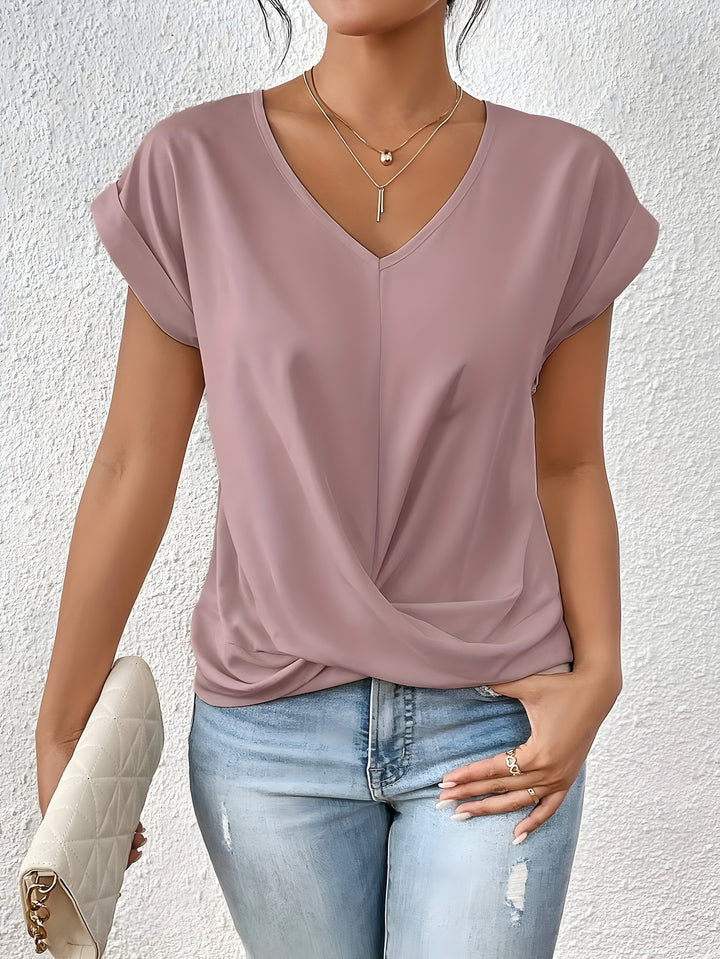Maya | V-Neck Top with Twist Front Design