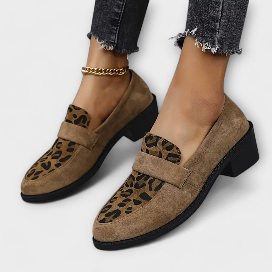 Gina | Chic Leopard Print Loafers