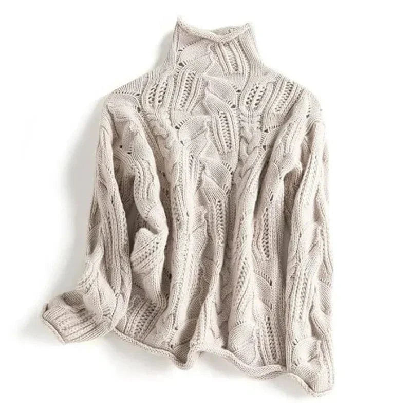 Angela – Turtleneck with Braided Pattern