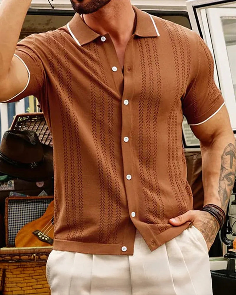 Jacquard Polo Shirt by Felino