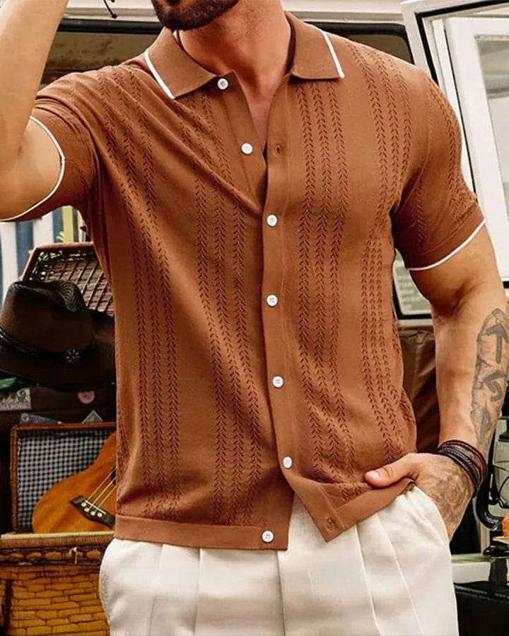 Jacquard Polo Shirt by Felino