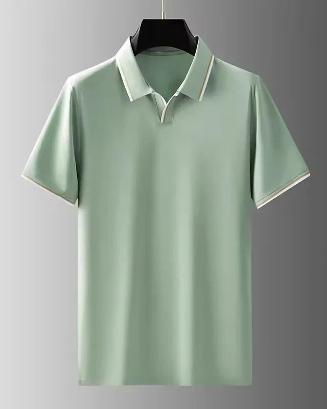 Luxury Silk Polo Shirt