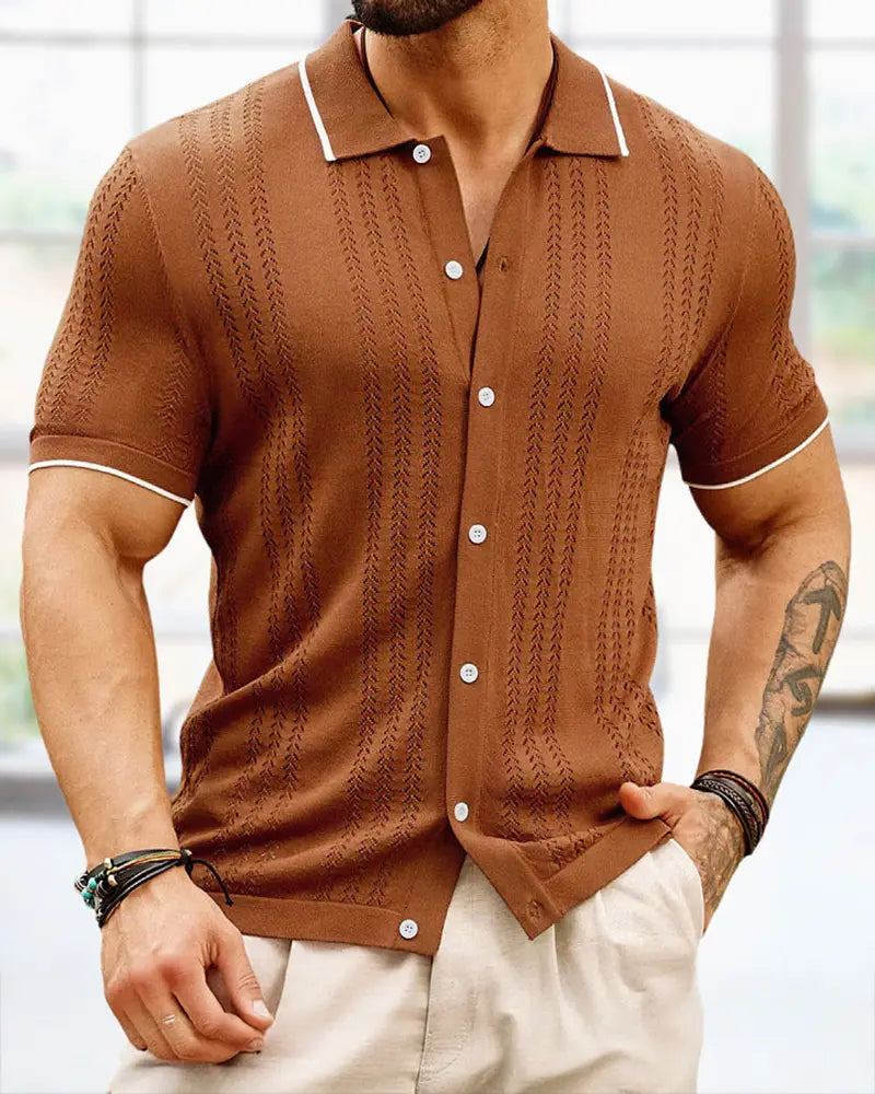 Jacquard Polo Shirt by Felino