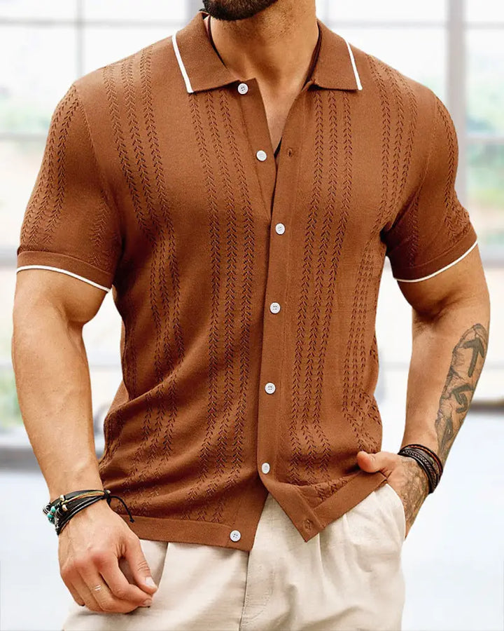 Jacquard Polo Shirt by Felino