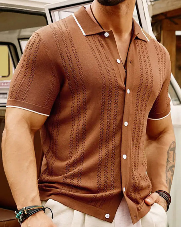 Jacquard Polo Shirt by Felino