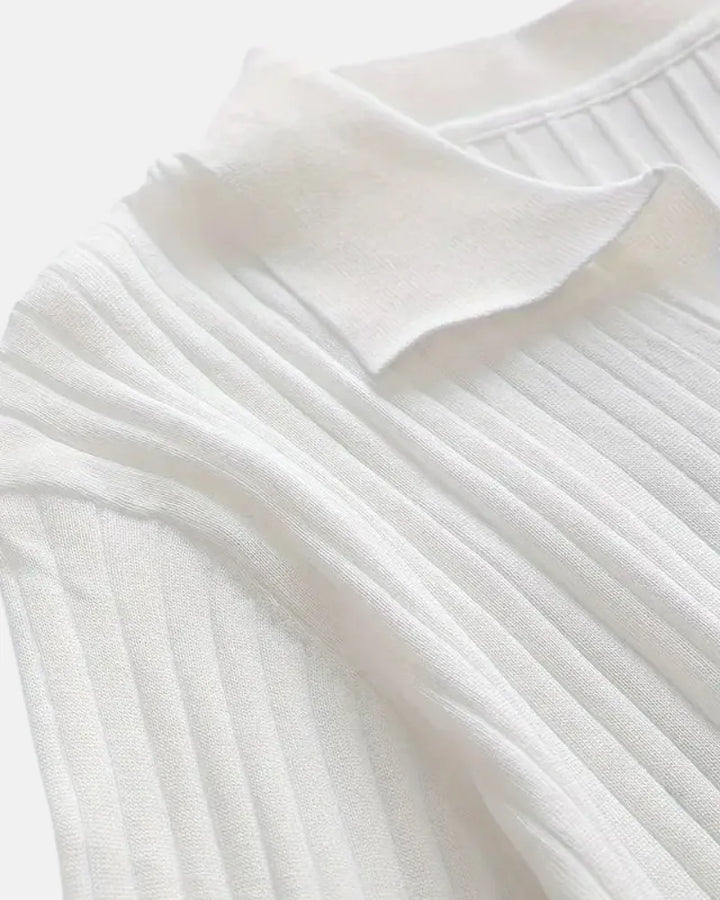 Ribbed Polo Sweatshirt by Hampton