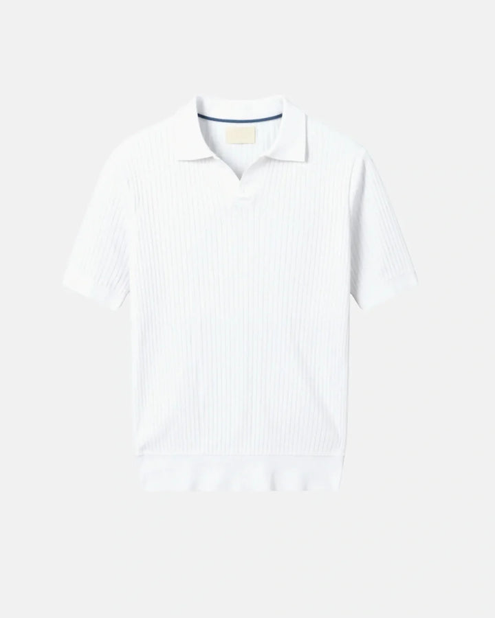 Textured Cotton Polo Shirt