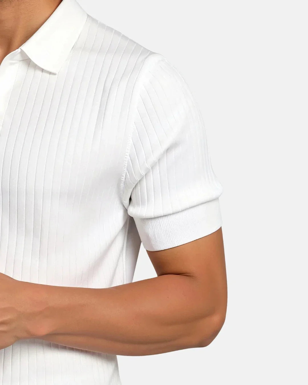 Textured Cotton Polo Shirt
