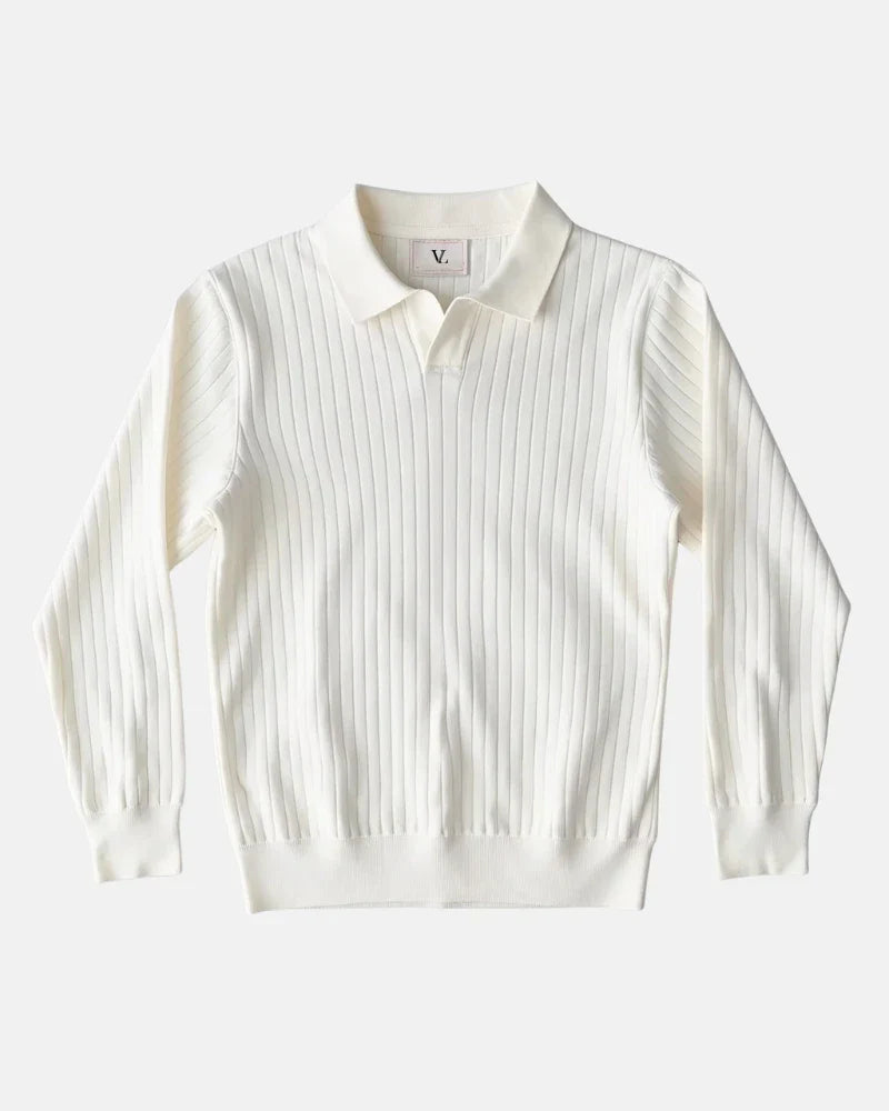 Ribbed Polo Sweatshirt by Hampton