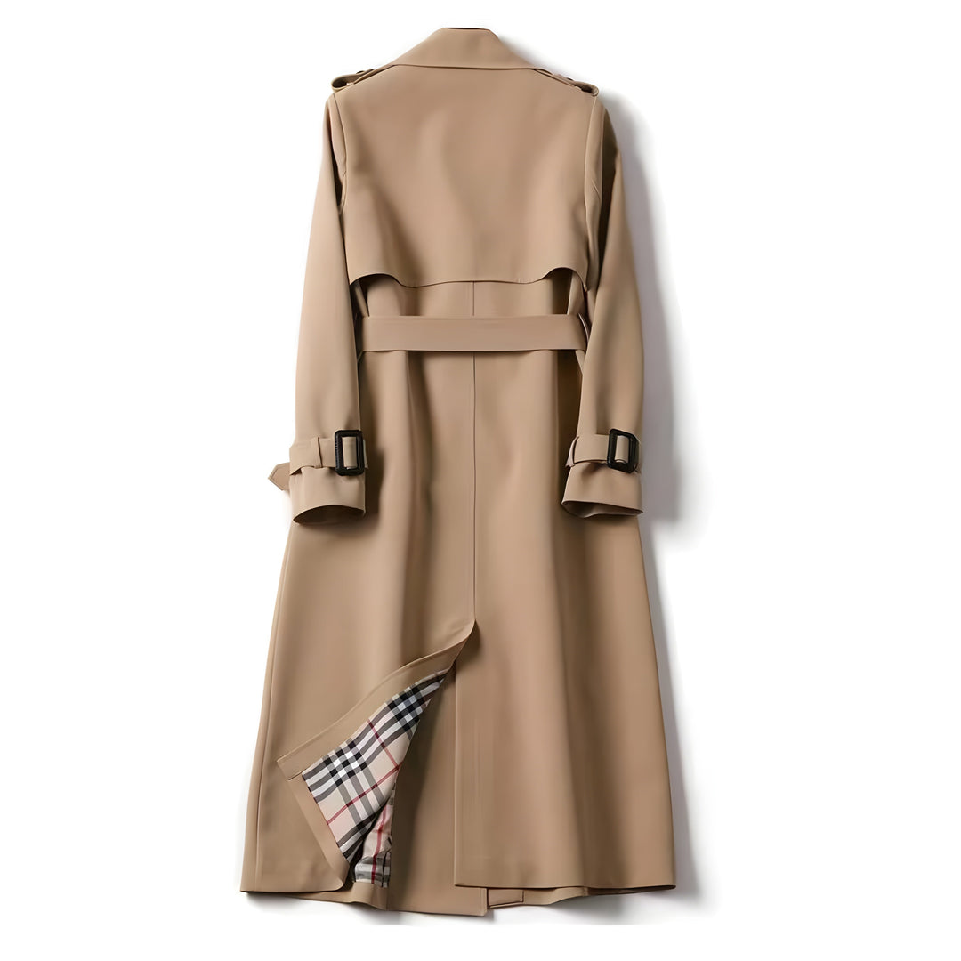 Ivory Saige Elegant Trench Coat with Timeless Style