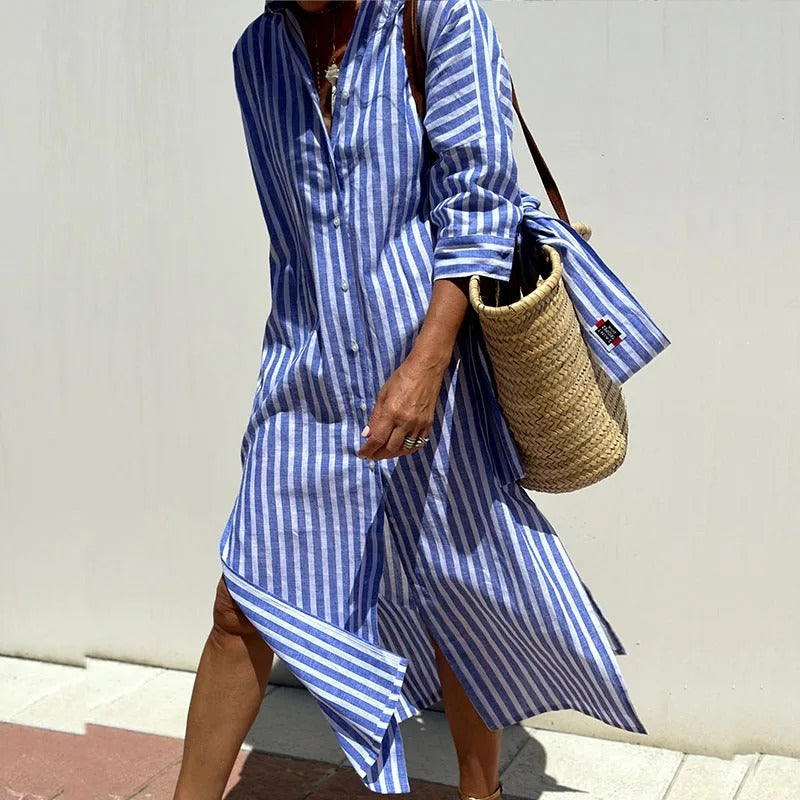 Armelle | Striped Midi Dress