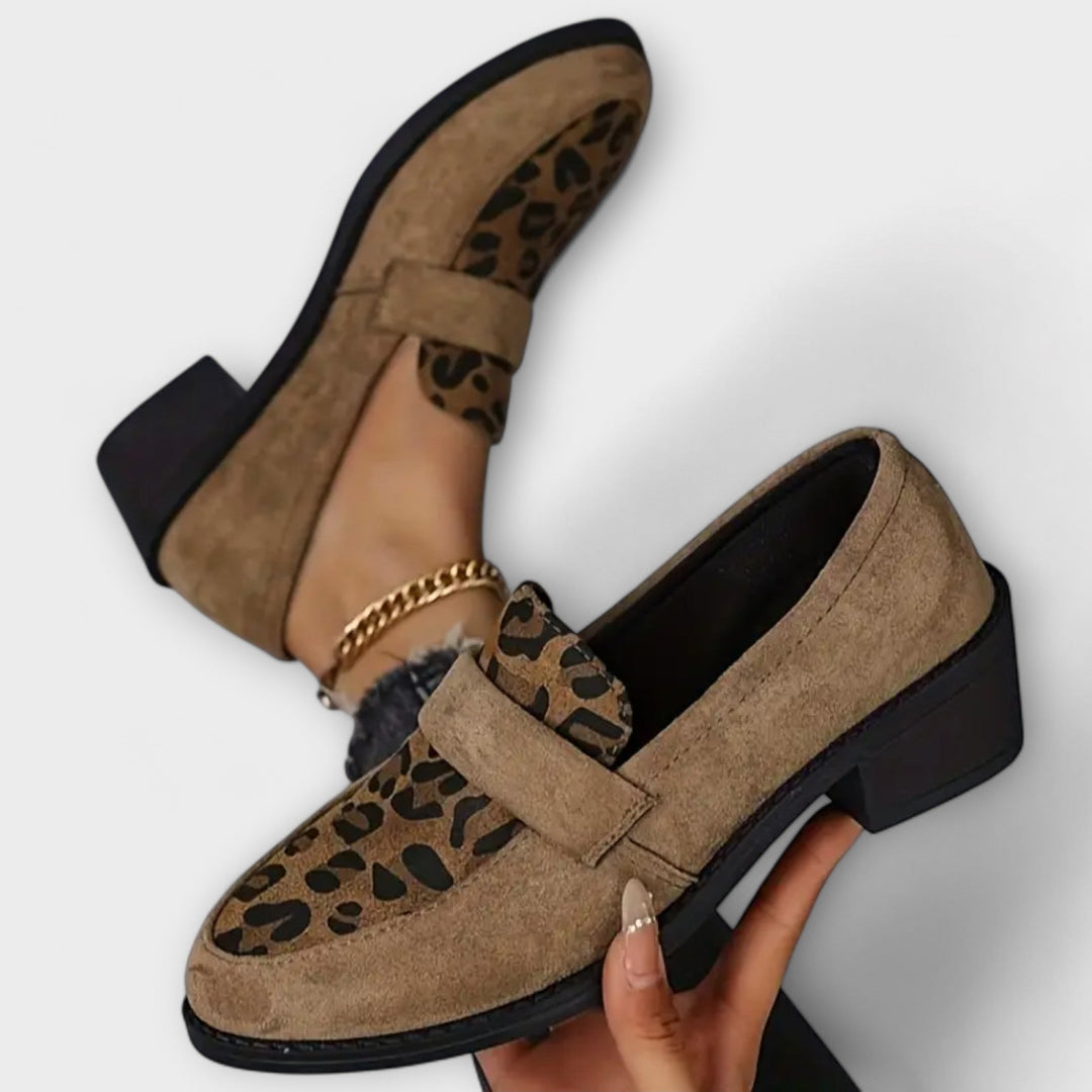 Gina | Chic Leopard Print Loafers