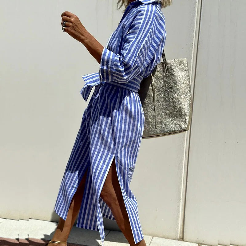 Armelle | Striped Midi Dress