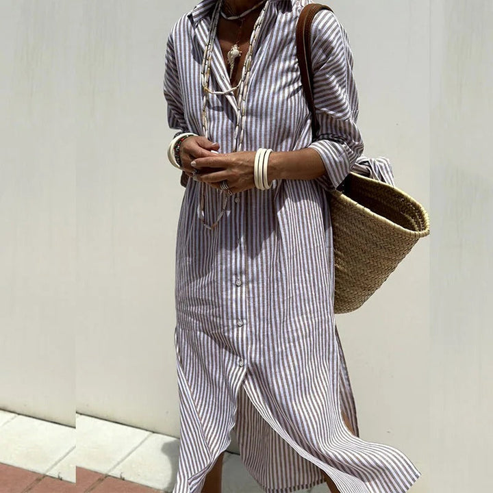 Armelle | Striped Midi Dress