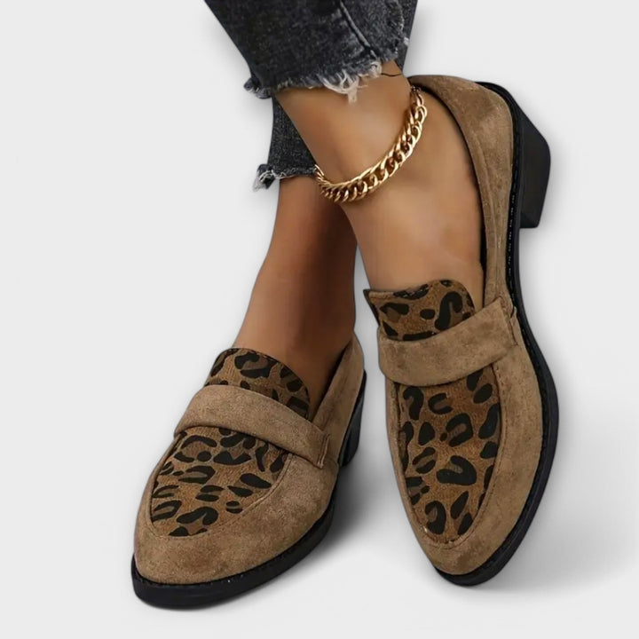 Gina | Chic Leopard Print Loafers