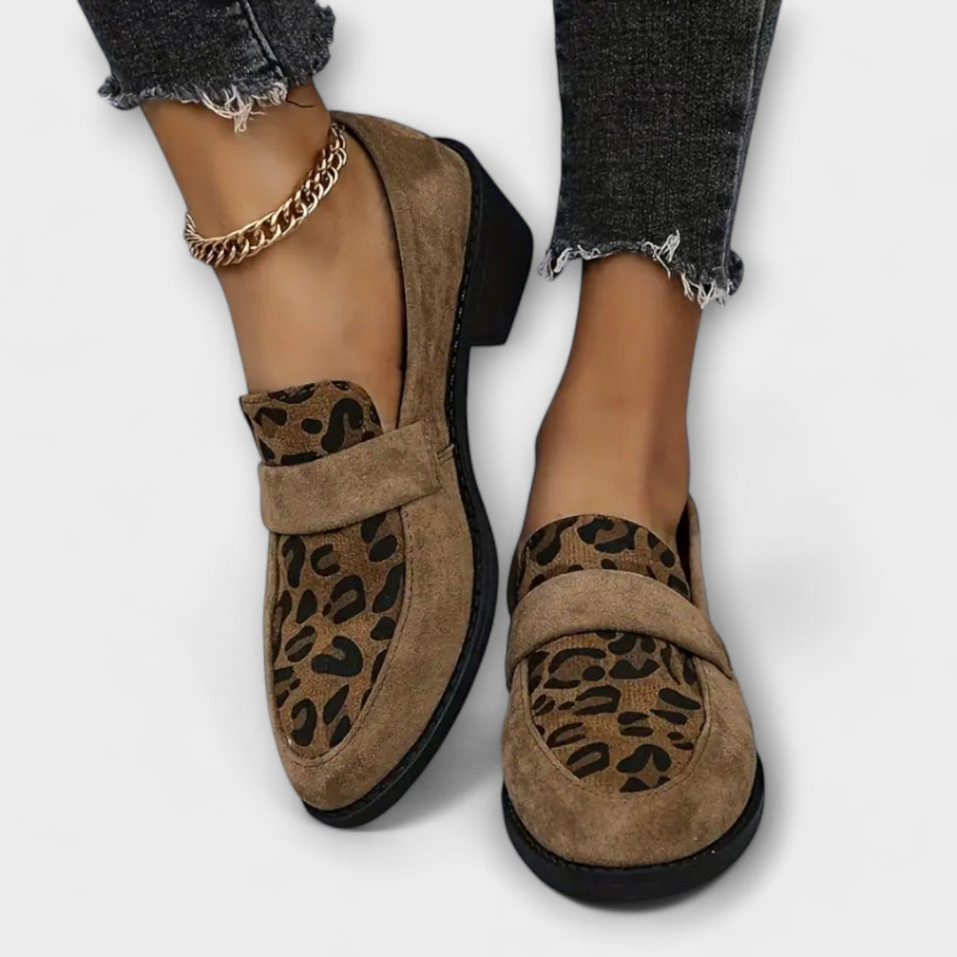 Gina | Chic Leopard Print Loafers