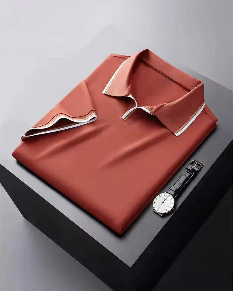 Luxury Silk Polo Shirt