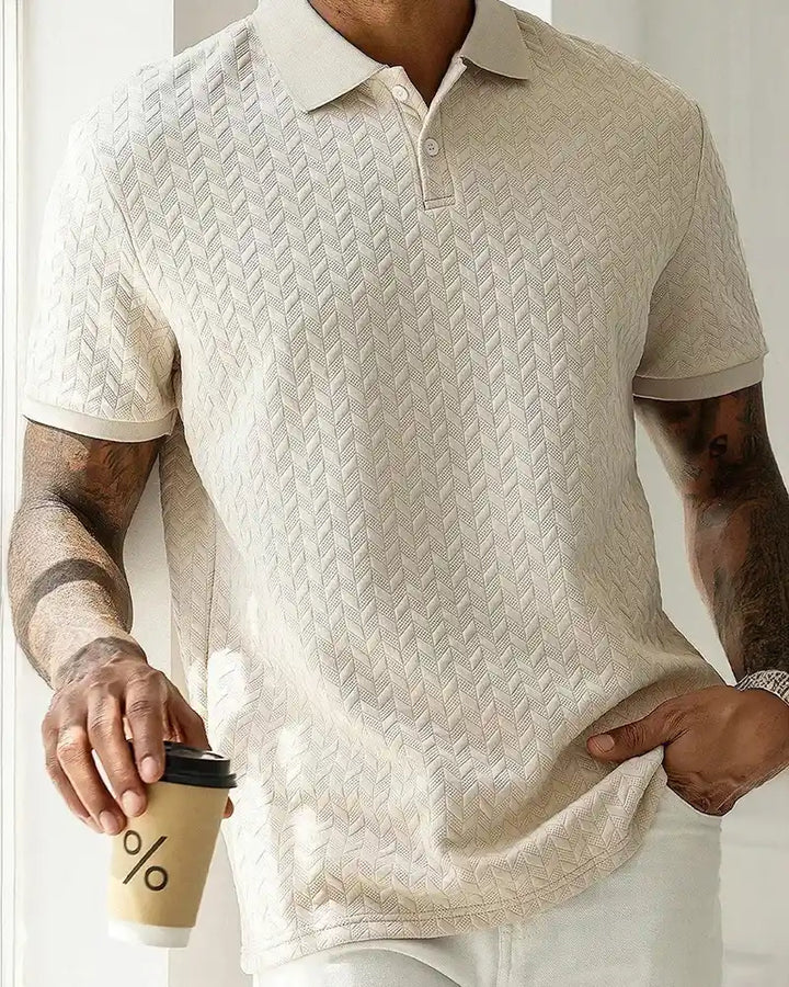 Textured Jacquard Polo