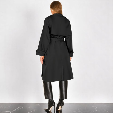 Ivory Saige Elegant Trench Coat with Timeless Style
