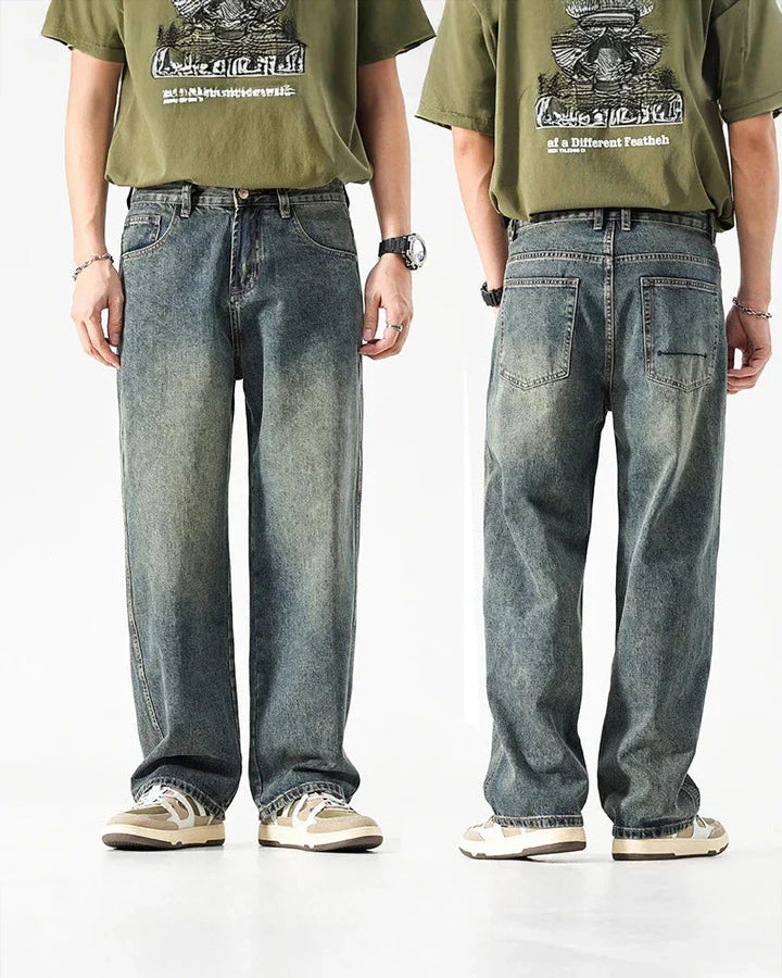 Sturdy Washed Denim Jeans