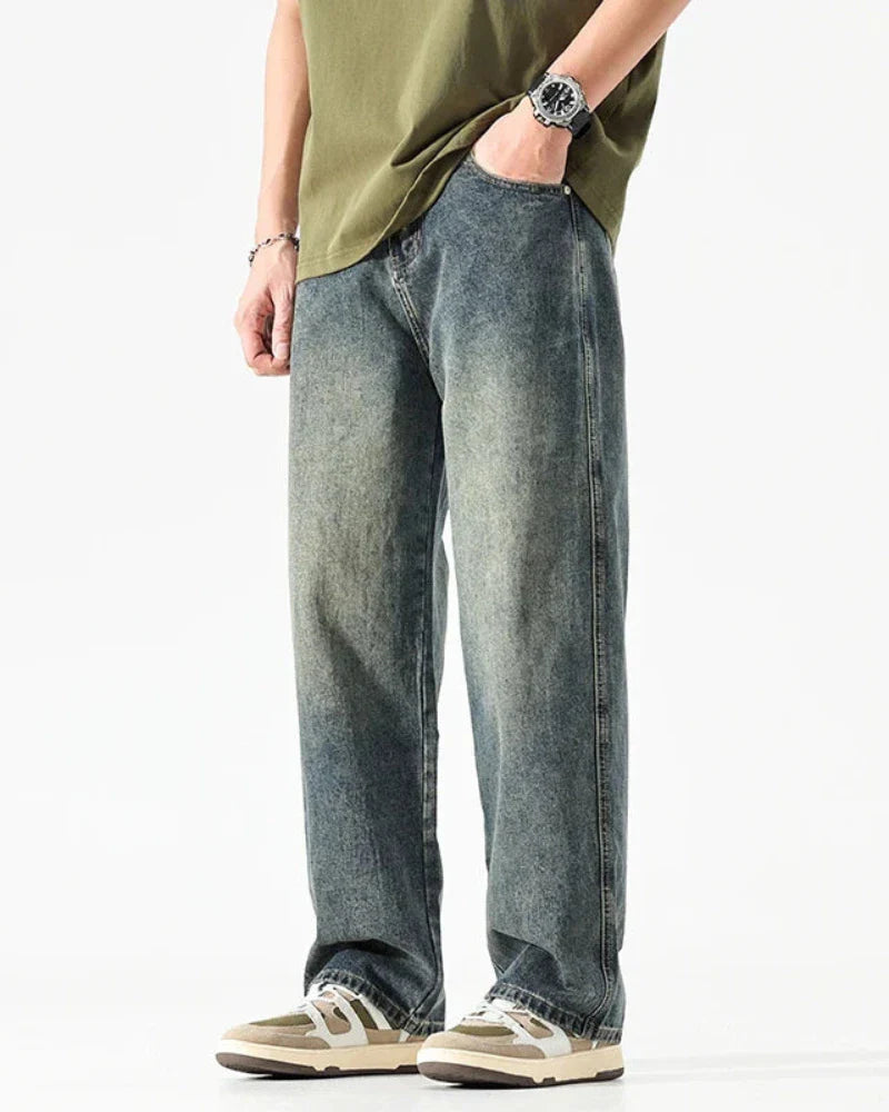 Sturdy Washed Denim Jeans