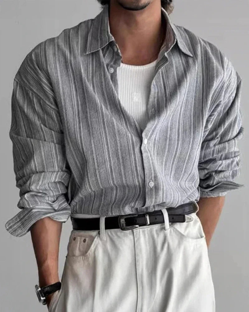 Vittore Striped Cotton Dress Shirt