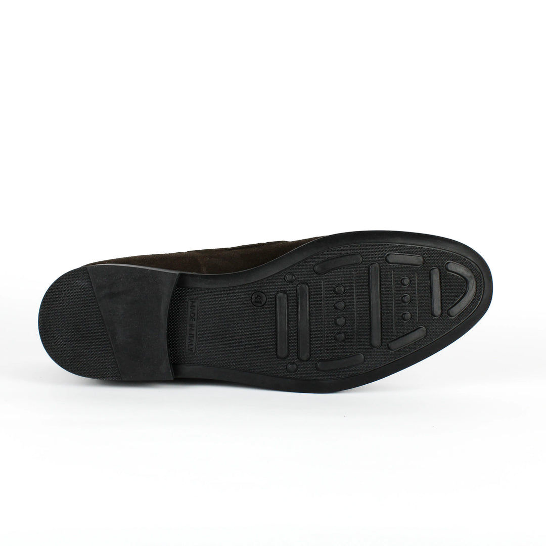 Brown Suede Moccasins with Tassels