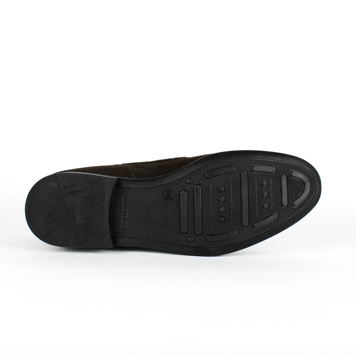 Brown Suede Moccasins with Tassels