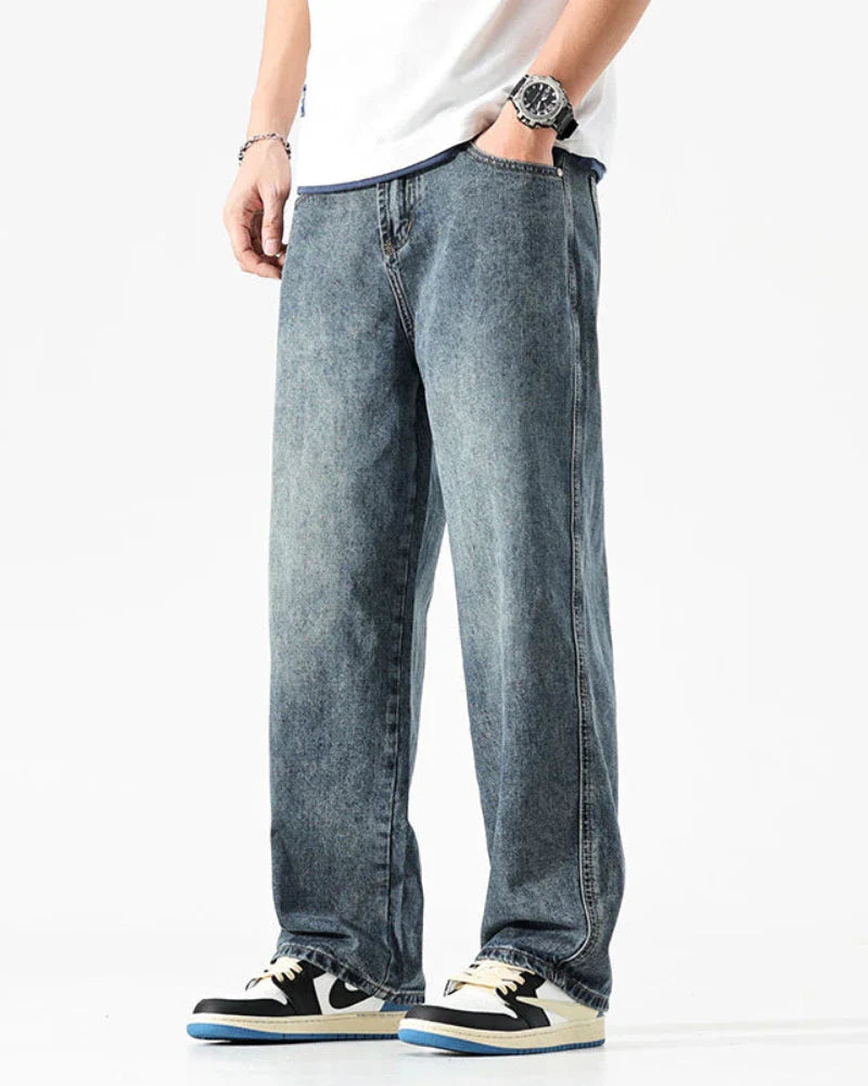 Sturdy Washed Denim Jeans