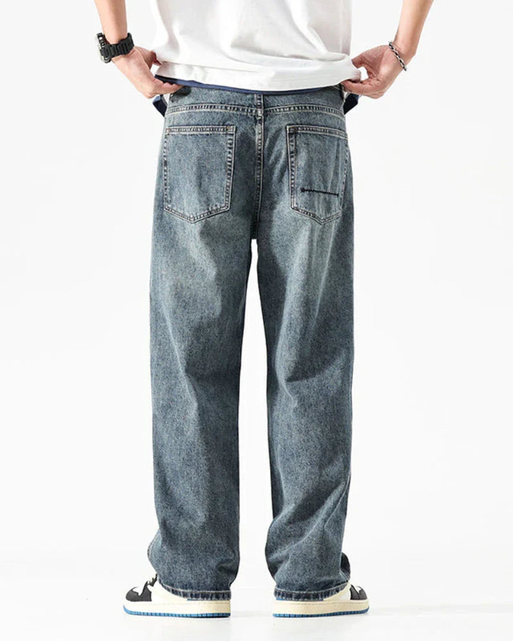Sturdy Washed Denim Jeans