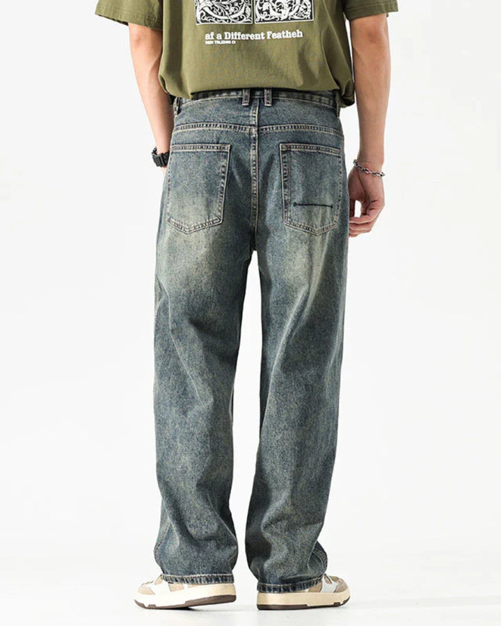 Sturdy Washed Denim Jeans