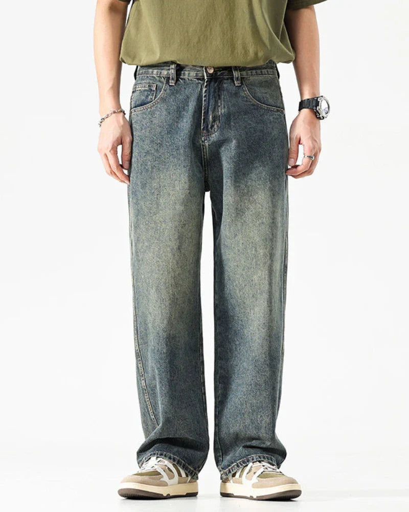 Sturdy Washed Denim Jeans