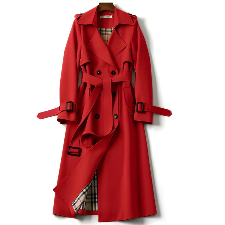 Ivory Saige Elegant Trench Coat with Timeless Style