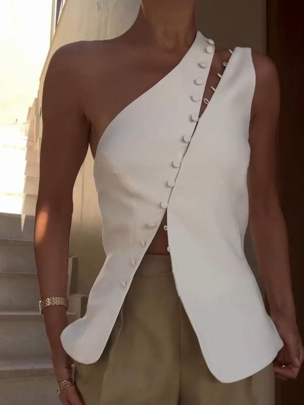Daisy | Asymmetrical One-Shoulder Top
