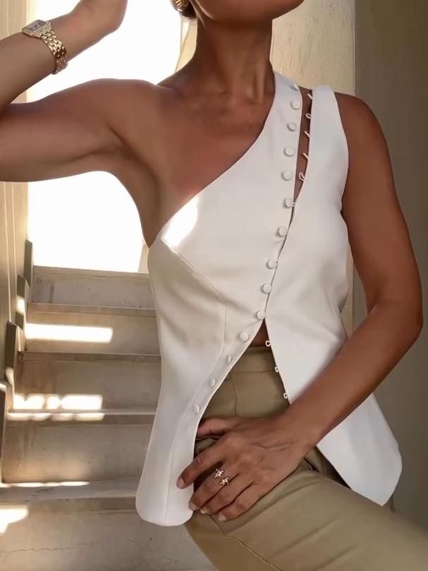 Daisy | Asymmetrical One-Shoulder Top