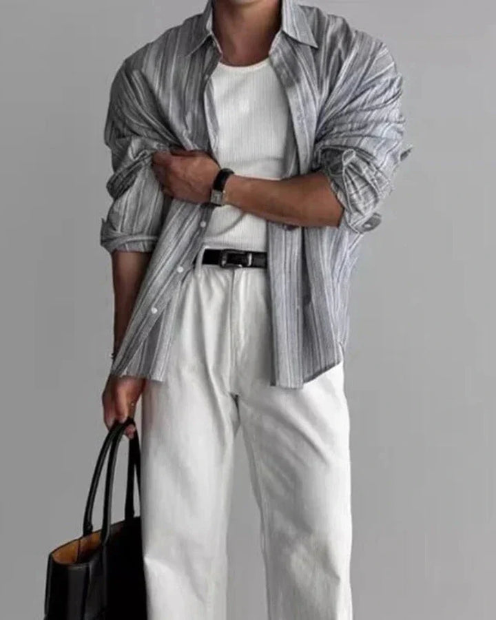 Vittore Striped Cotton Dress Shirt