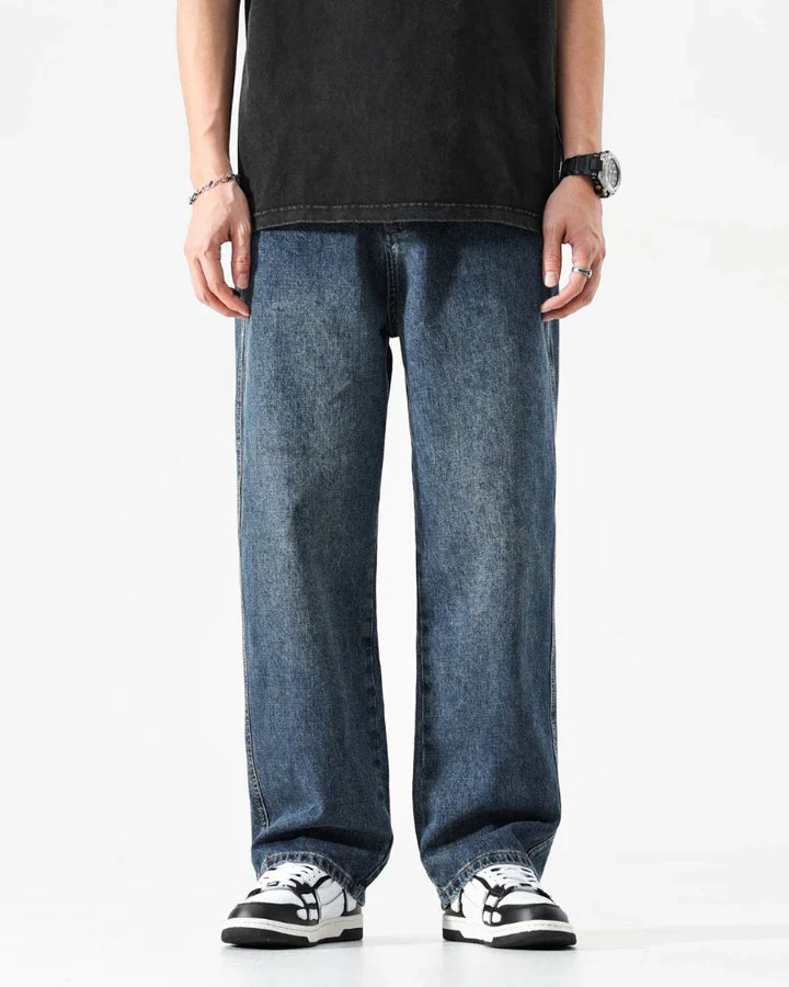 Sturdy Washed Denim Jeans