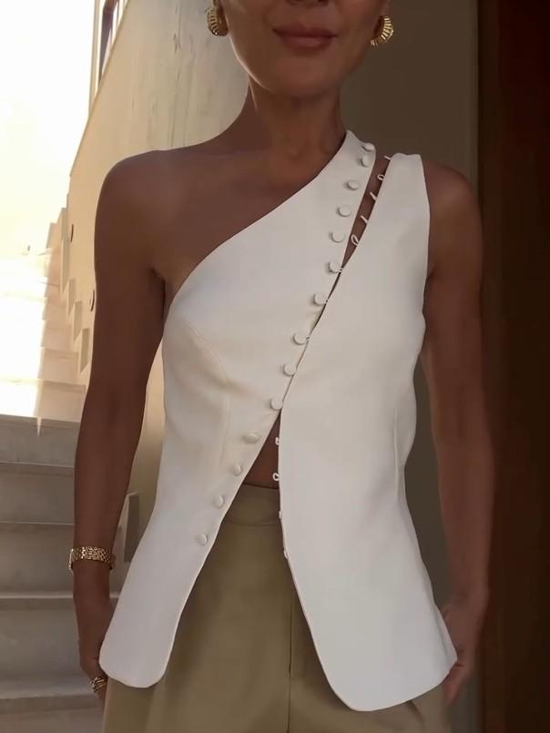 Daisy | Asymmetrical One-Shoulder Top