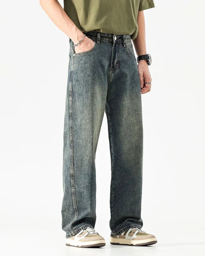 Sturdy Washed Denim Jeans
