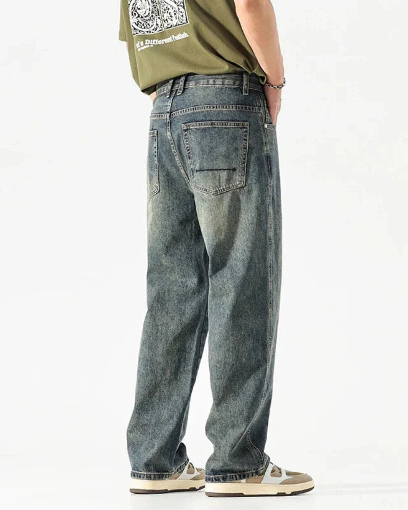 Sturdy Washed Denim Jeans