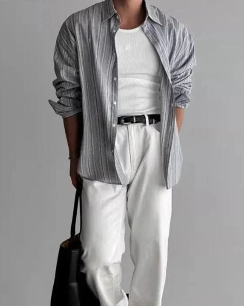 Vittore Striped Cotton Dress Shirt