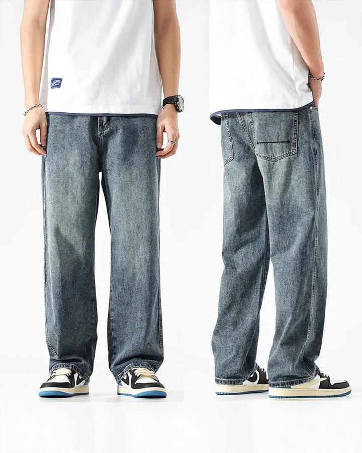 Sturdy Washed Denim Jeans