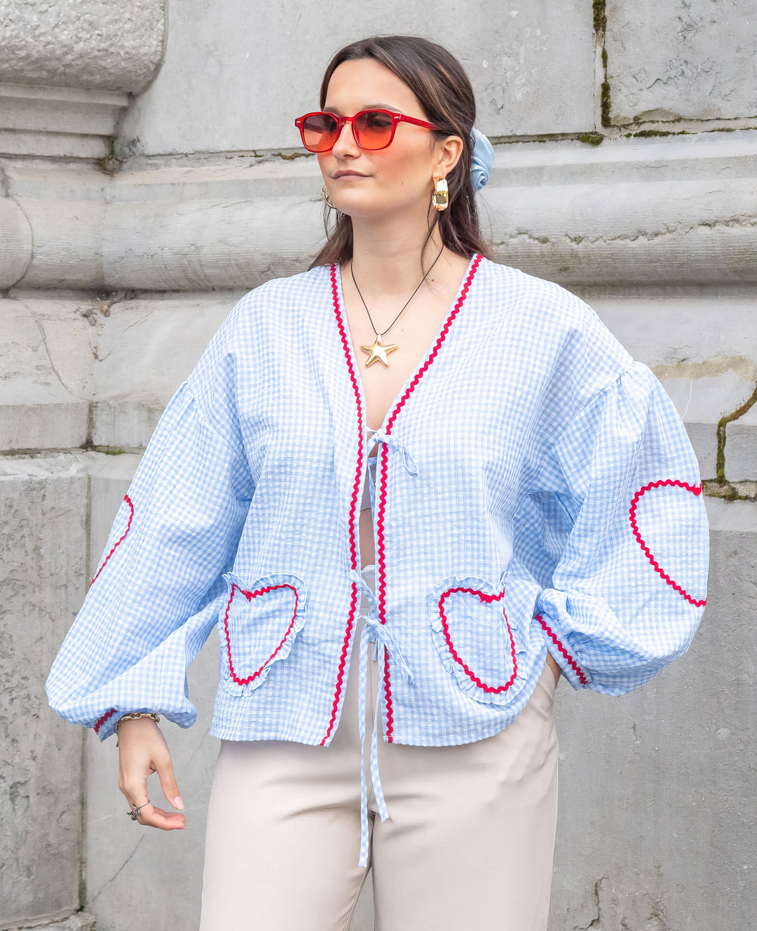 Lily | Heart Print Blouse