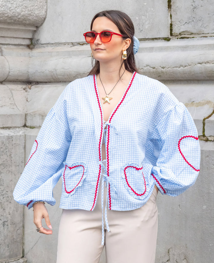 Lily | Heart Print Blouse