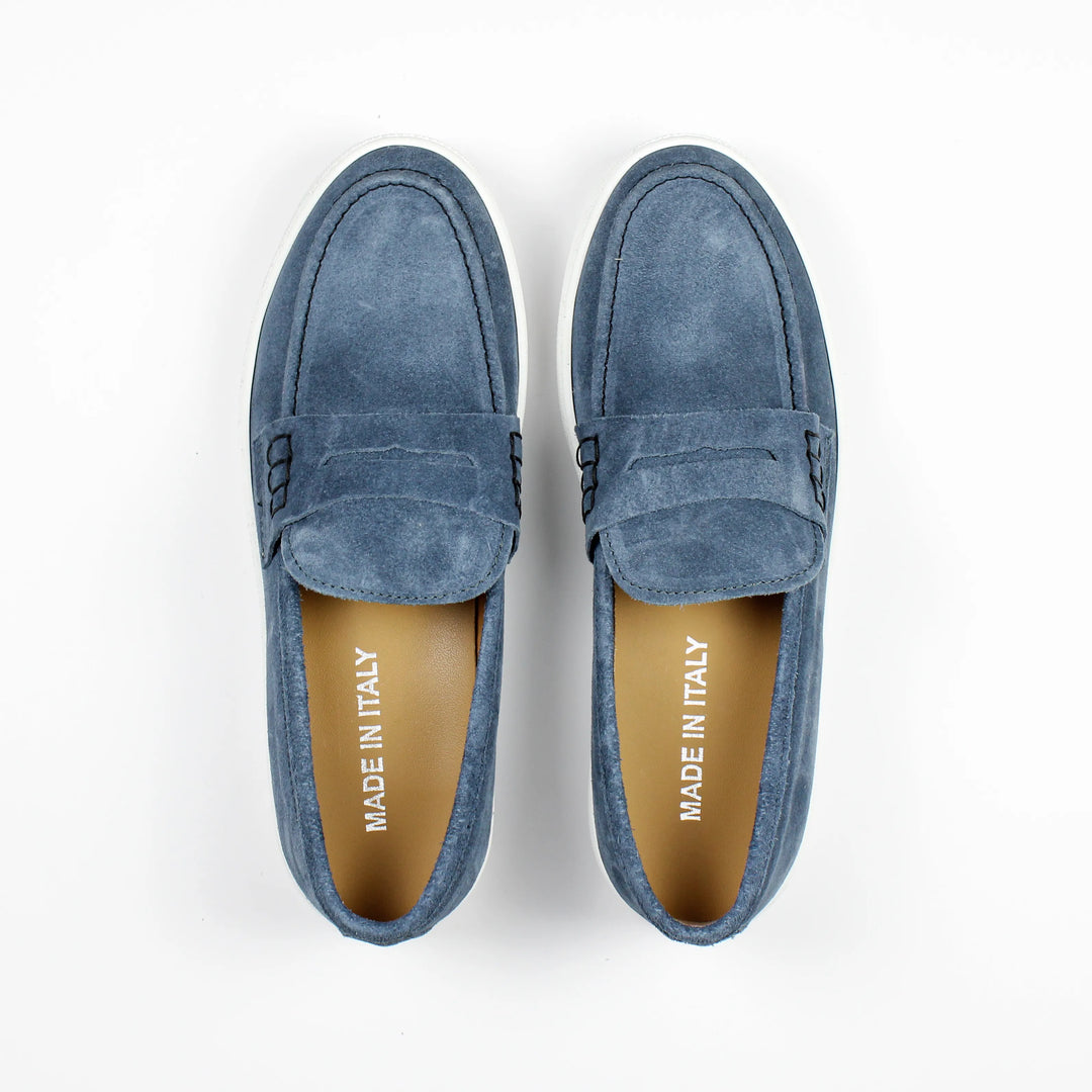 Capri Suede Denim Moccasins