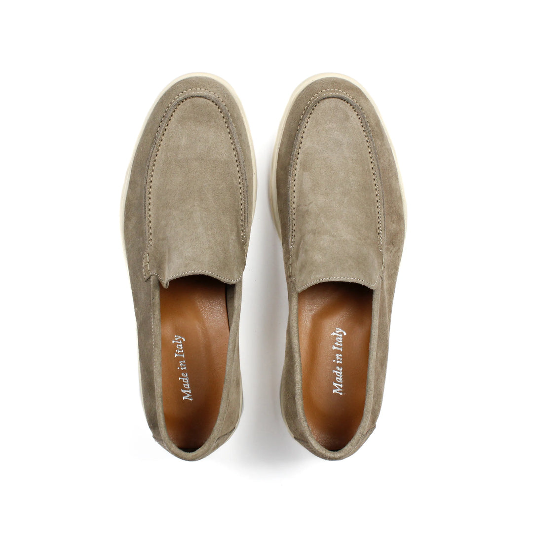 Portofino Suede Sand Moccasins